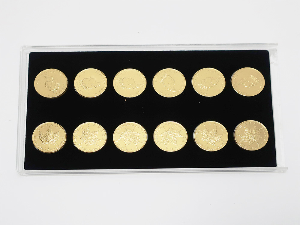 純金 メイプルリーフコイン 1/2オンス 12枚 買取実績 202111