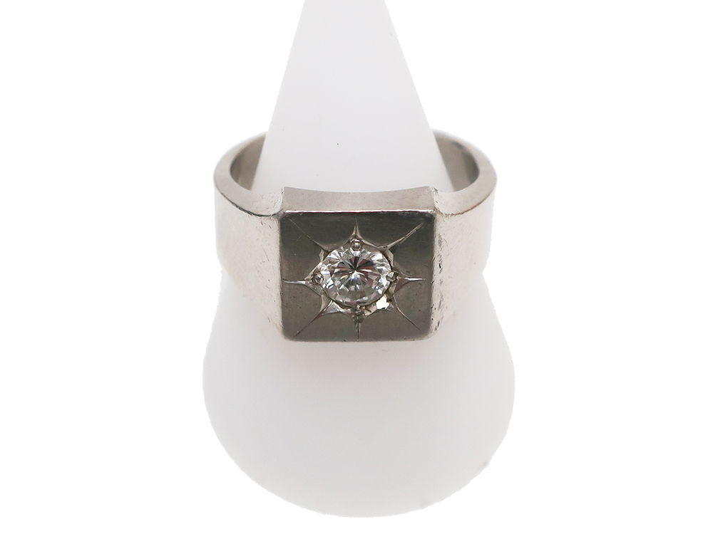 Pm850 ダイヤモンド 0.40ct 印台リング 16g 買取実績 202302